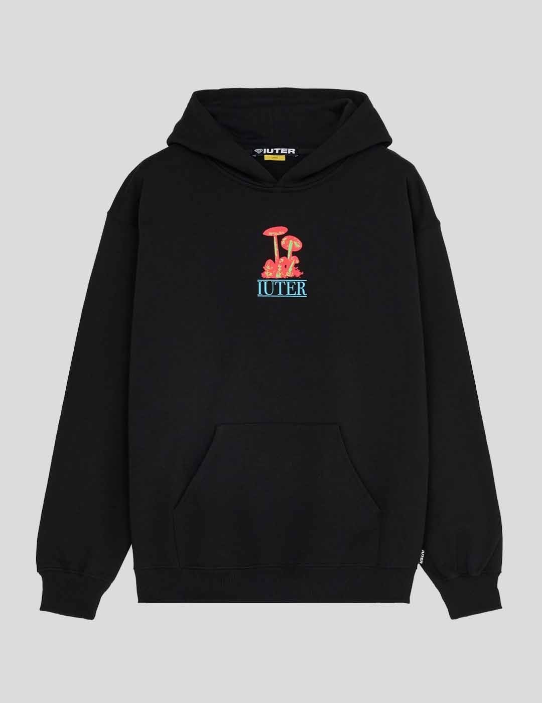 UTER crescente hoodie nero